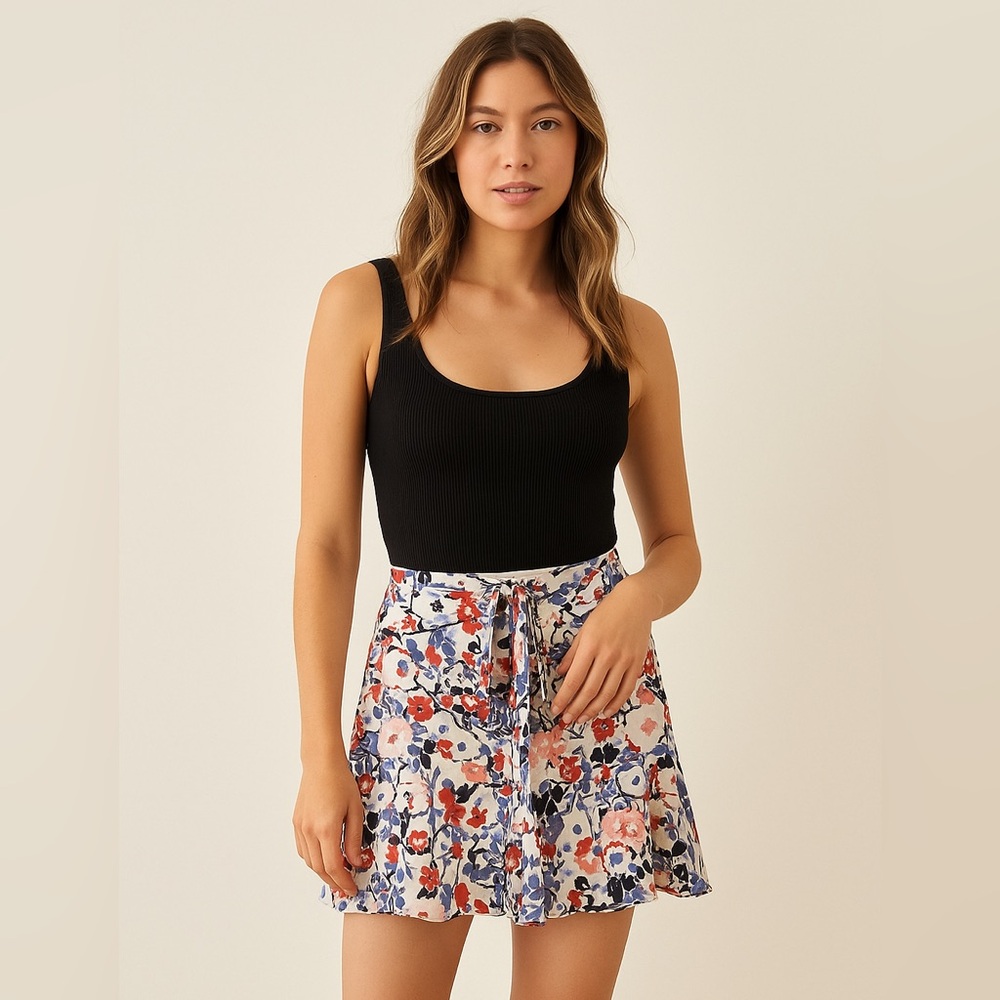 Lauren Ralph Lauren Floral Mini Skirt - Red, Blue, White